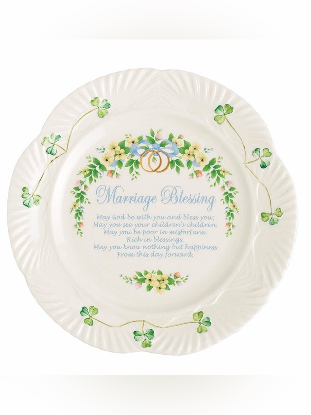 Belleek Irish Marriage Blessing Plate